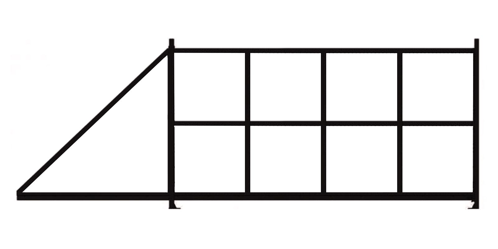 Откатные ворота стандартные 4 м, в комплекте с фурнитурой, изображение, фото | Сталь ТД
