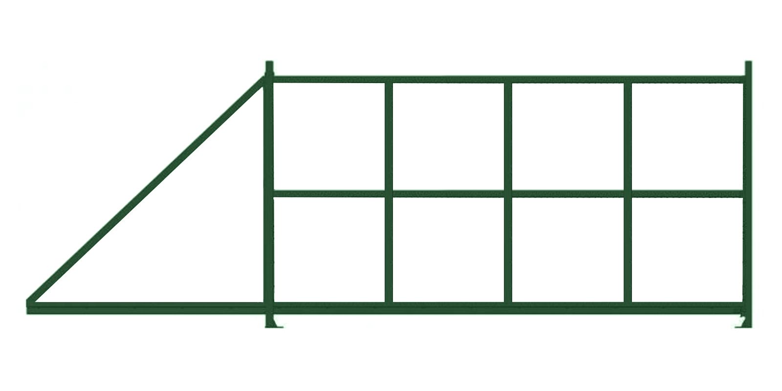 Откатные ворота стандартные 4 м, в комплекте с фурнитурой и электроприводом, изображение, фото | Сталь ТД