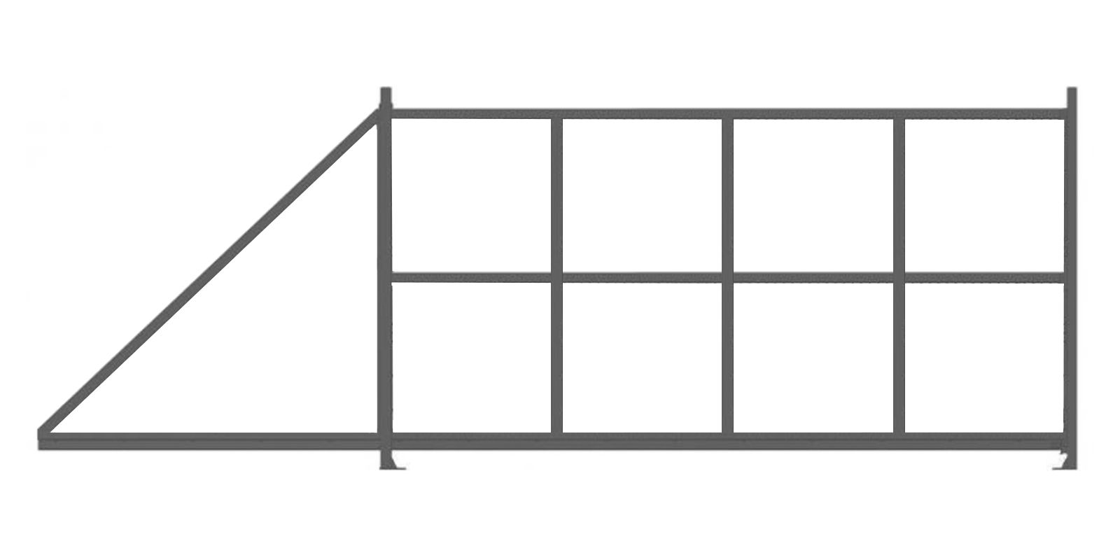 Откатные ворота стандартные 4 м, в комплекте с фурнитурой, изображение, фото | Сталь ТД
