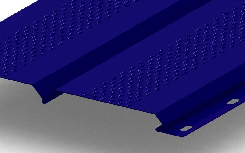 Металлический софит Экобрус с перфорацией с покрытием Полиэстер, 0,45 мм, изображение, фото | Сталь ТД