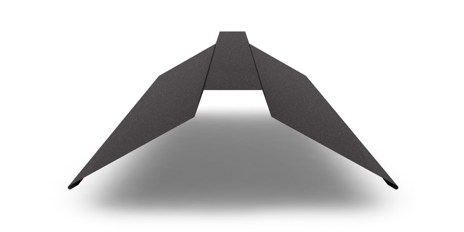 Планка конька плоского с покрытием Стальной бархат, 0,5 мм, изображение, фото | Сталь ТД