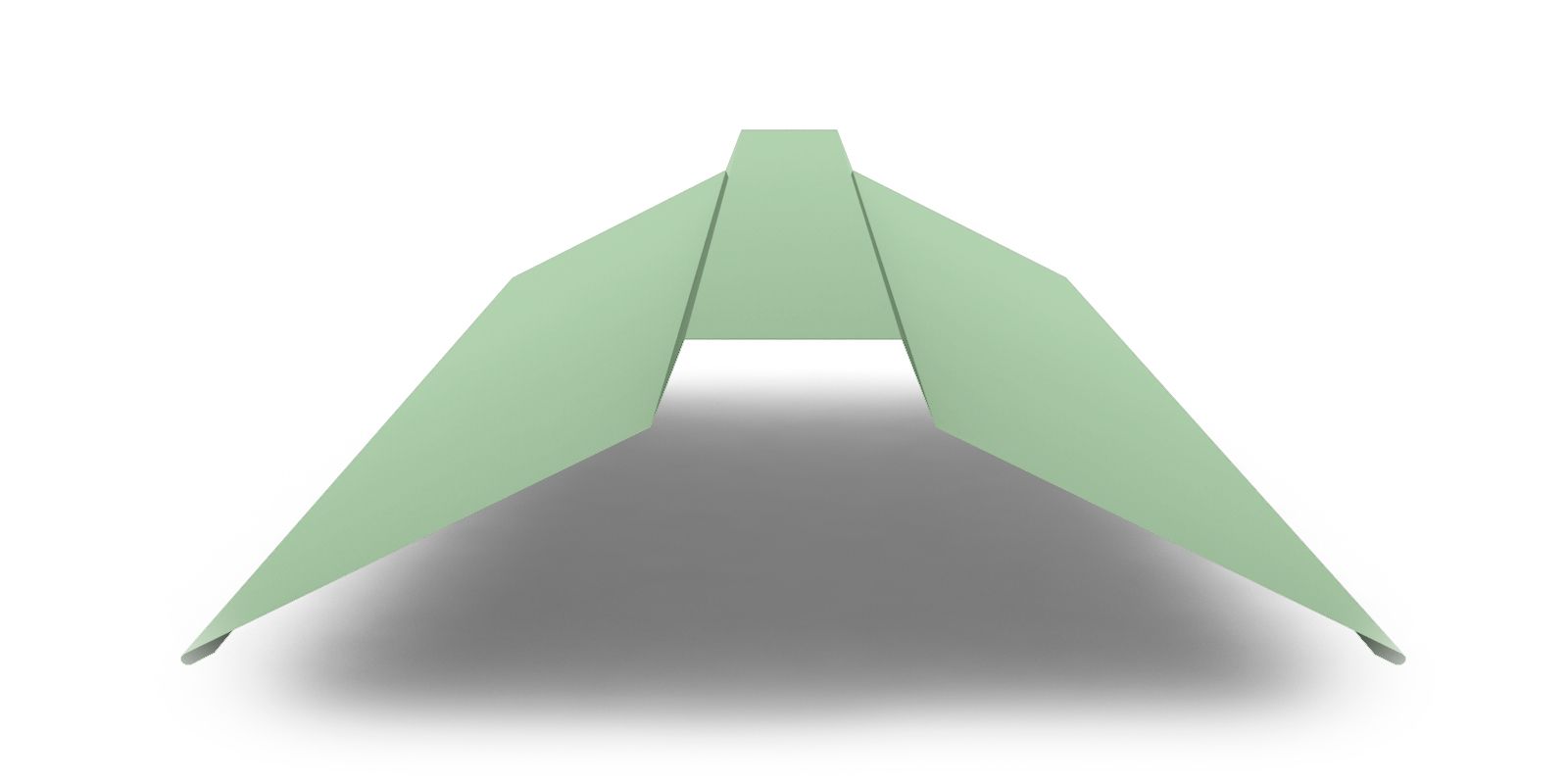 Планка конька плоского широкого с покрытием Полиэстер, 0,45 мм, изображение, фото | Сталь ТД