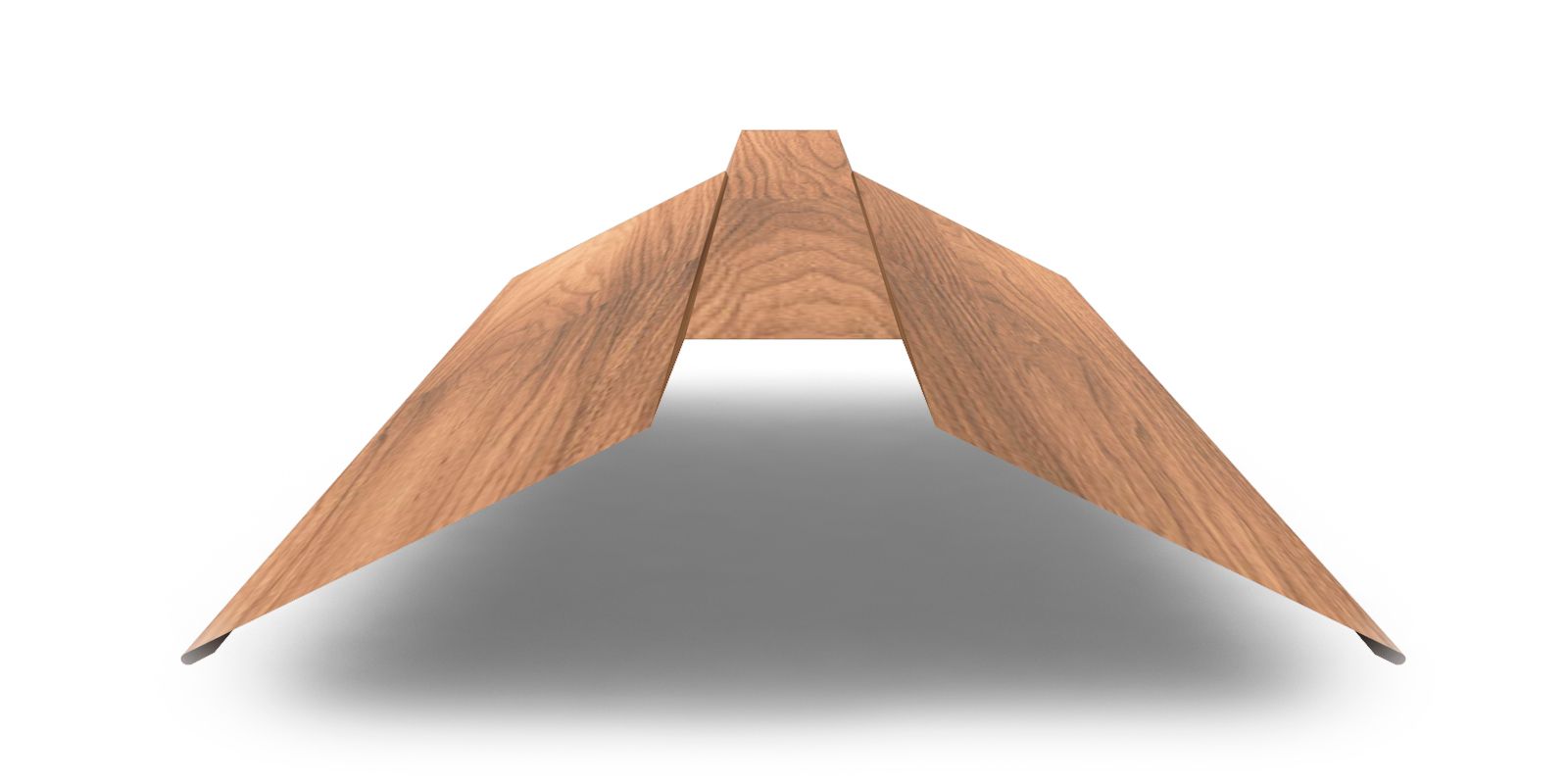 Планка конька плоского широкого с покрытием ECOSTEEL® , 0,5 мм, изображение, фото | Сталь ТД