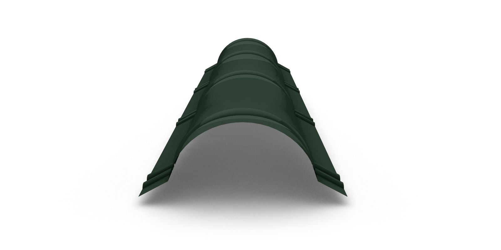 Планка конька полукруглого с покрытием GreenCoat Pural, 0,5 мм, изображение, фото | Сталь ТД