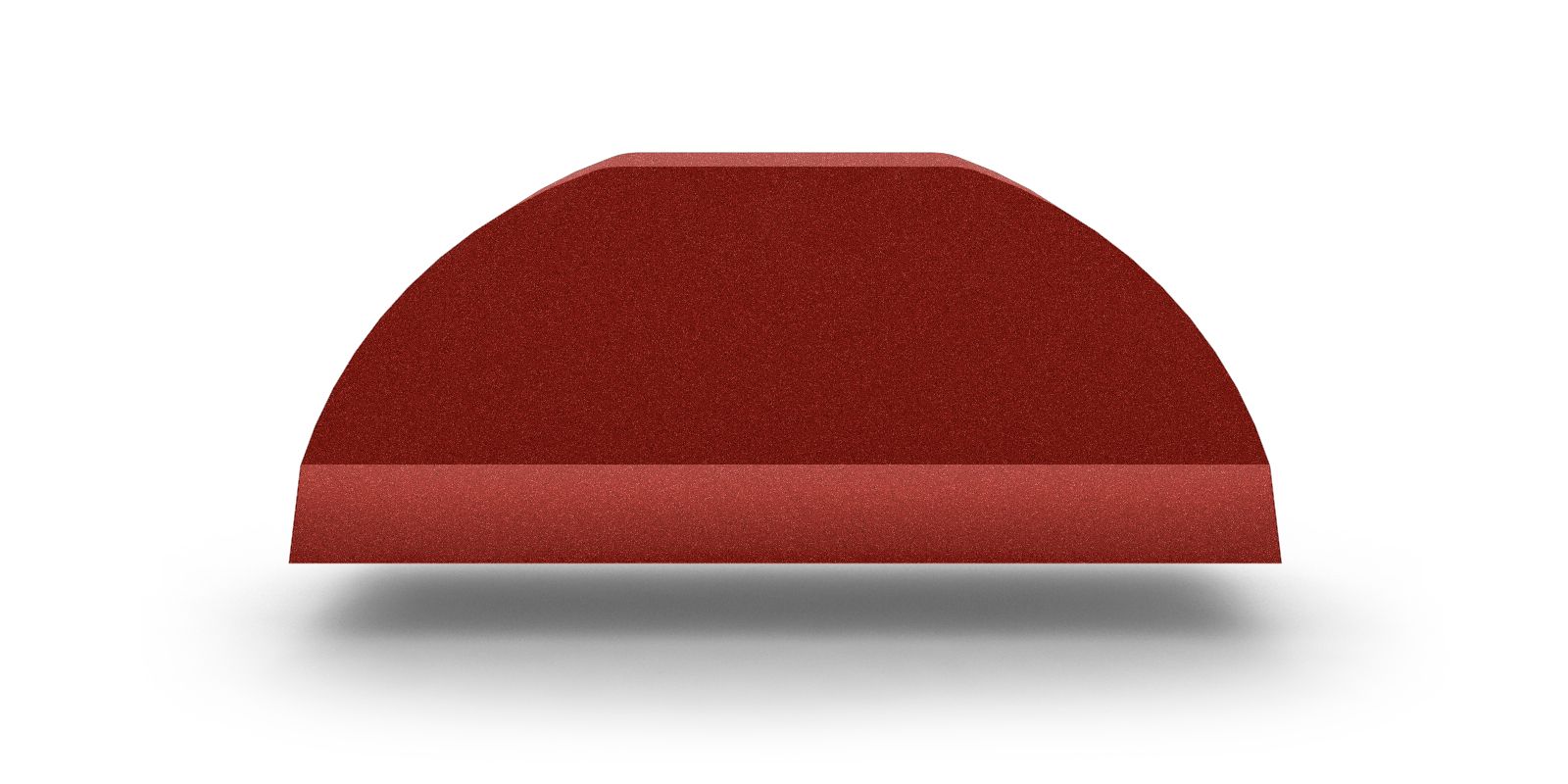 Заглушка полукруглого конька плоская с покрытием PurLite Matt, 0,5 мм, изображение, фото | Сталь ТД