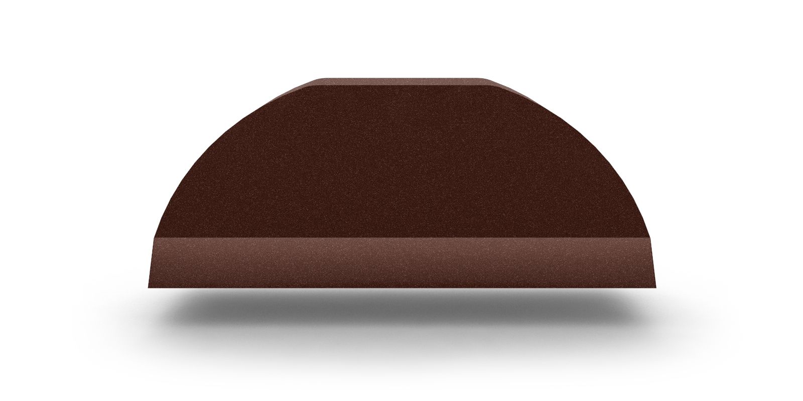 Заглушка полукруглого конька плоская с покрытием PurPro Matt 180, 0,5 мм, изображение, фото | Сталь ТД