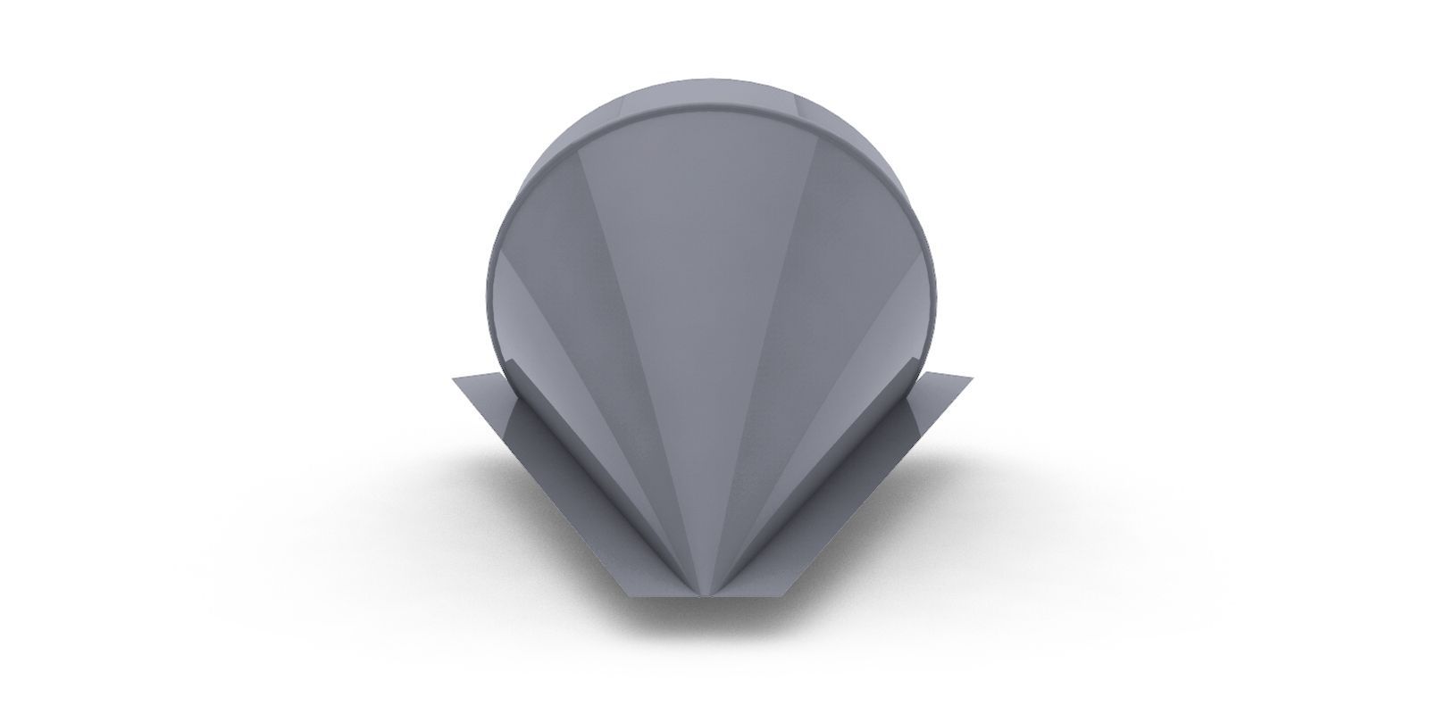 Заглушка полукруглого конька конусная с покрытием NormanMP, 0,5 мм, изображение, фото | Сталь ТД