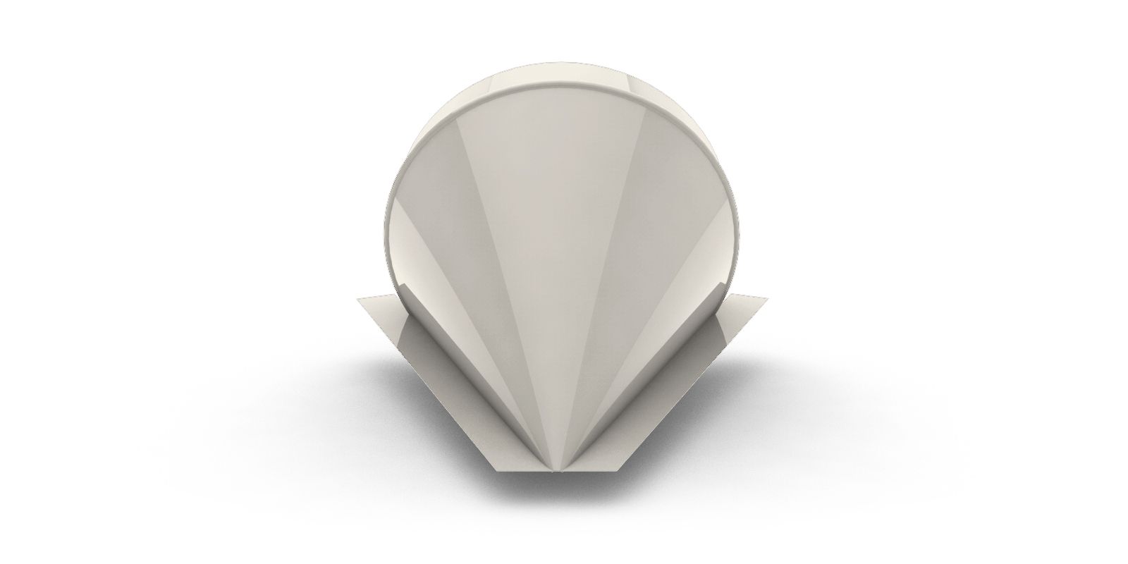 Заглушка полукруглого конька конусная с покрытием GreenCoat Pural, 0,5 мм, изображение, фото | Сталь ТД