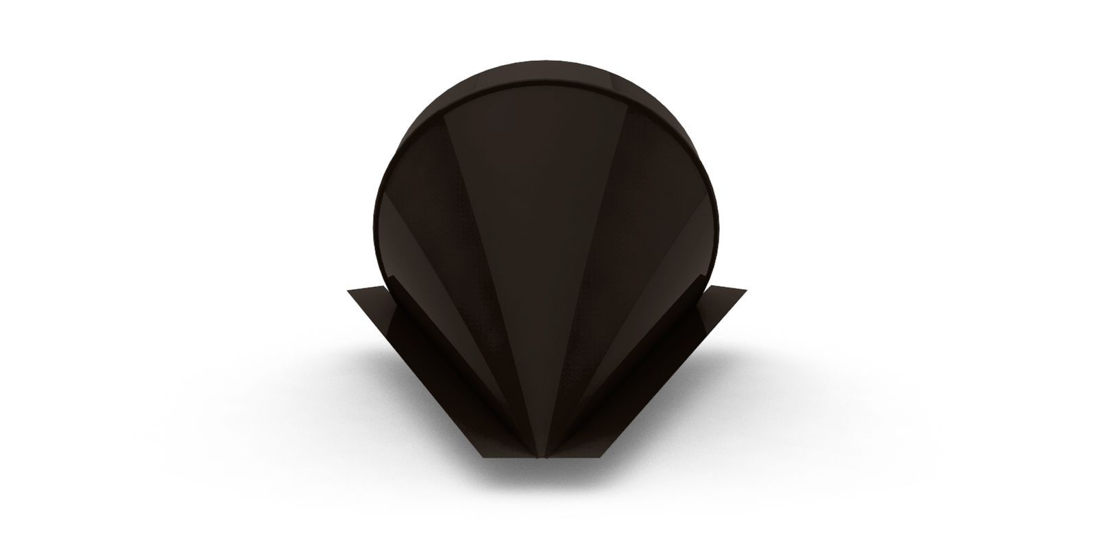 Заглушка полукруглого конька конусная с покрытием PURMAN, 0,5 мм, изображение, фото | Сталь ТД