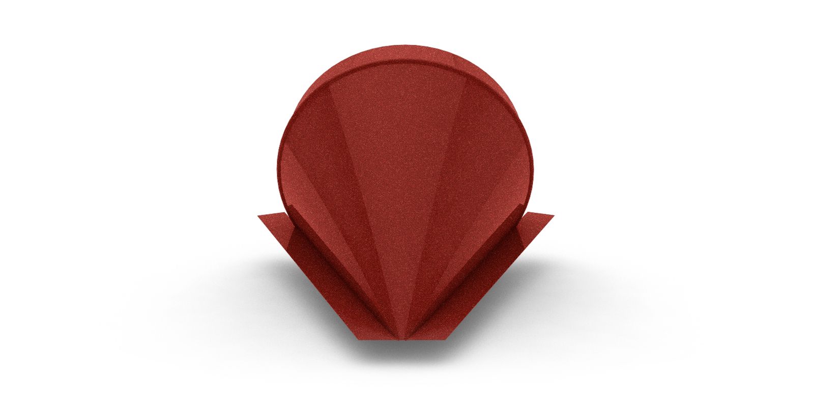 Заглушка полукруглого конька конусная с покрытием Satin Matt, 0,5 мм, изображение, фото | Сталь ТД