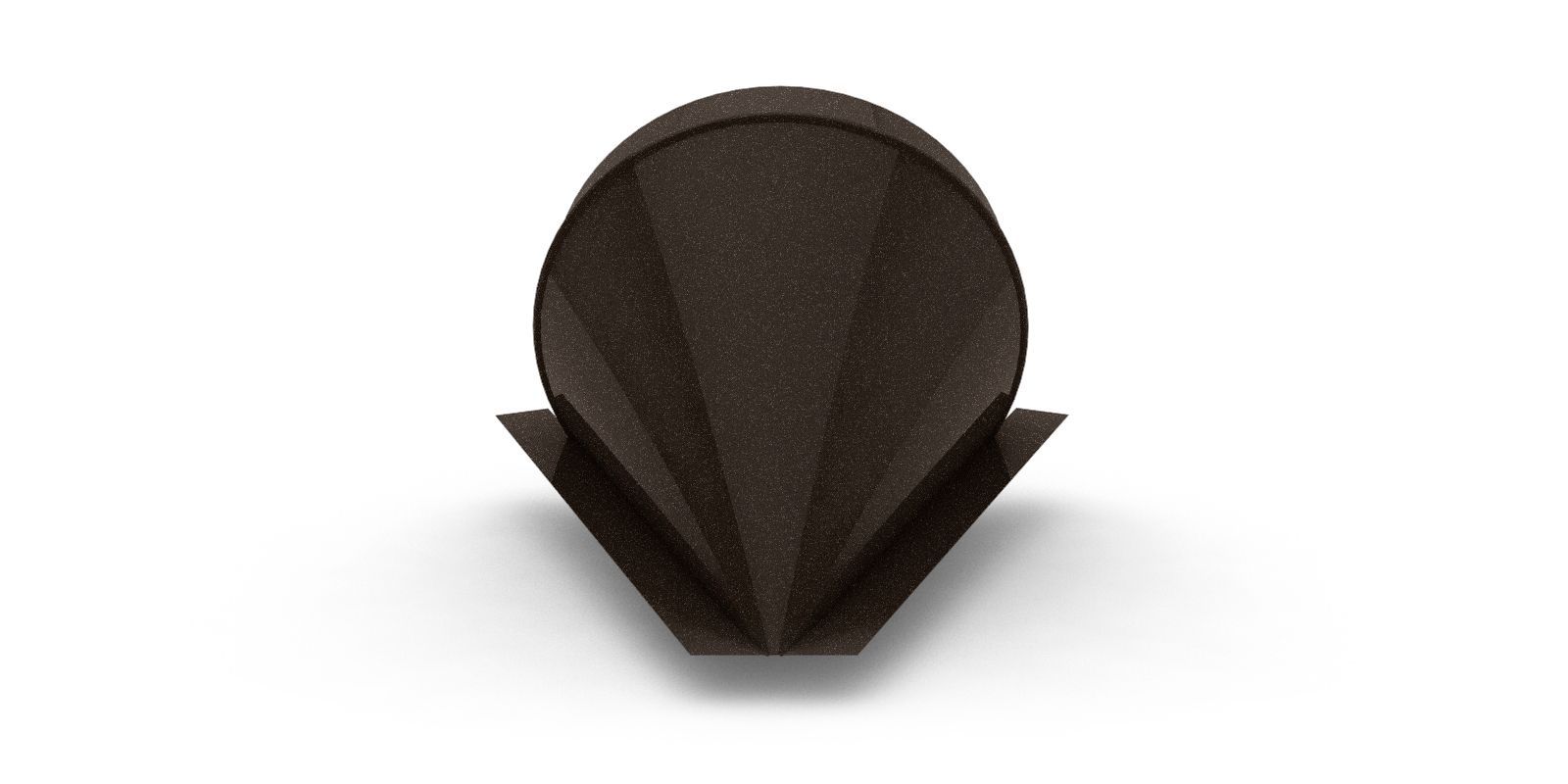 Заглушка полукруглого конька конусная с покрытием VikingMP E, 0,5 мм, изображение, фото | Сталь ТД