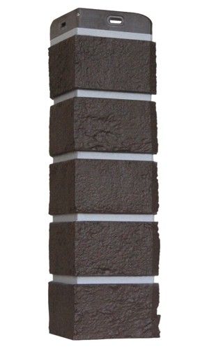 Угол фасадной панели наружный Состаренный кирпич Премиум, изображение, фото | Сталь ТД