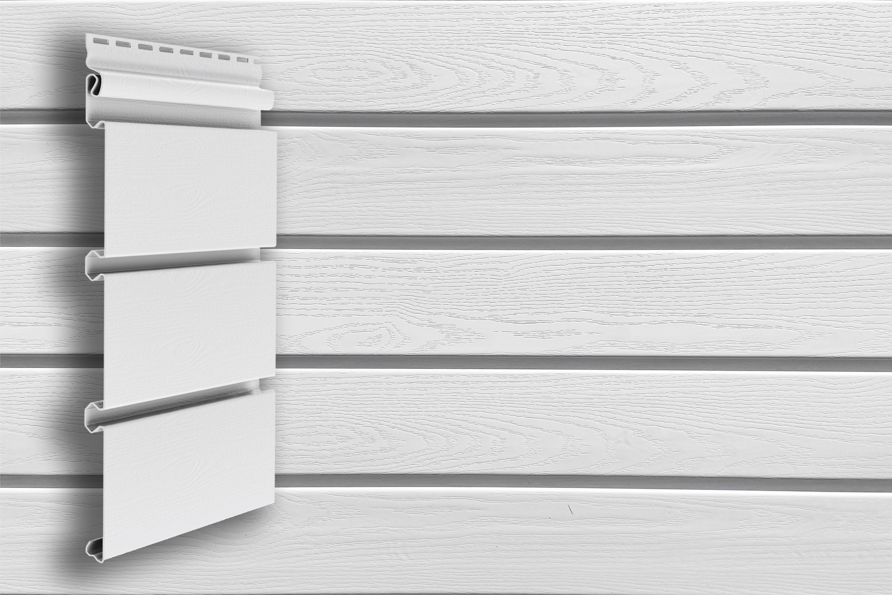 Купить Виниловый сайдинг Архитектурный планкен 3,0 GL, цвет — белый
