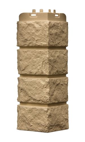 Угол фасадной панели наружный Колотый камень, изображение, фото | Сталь ТД