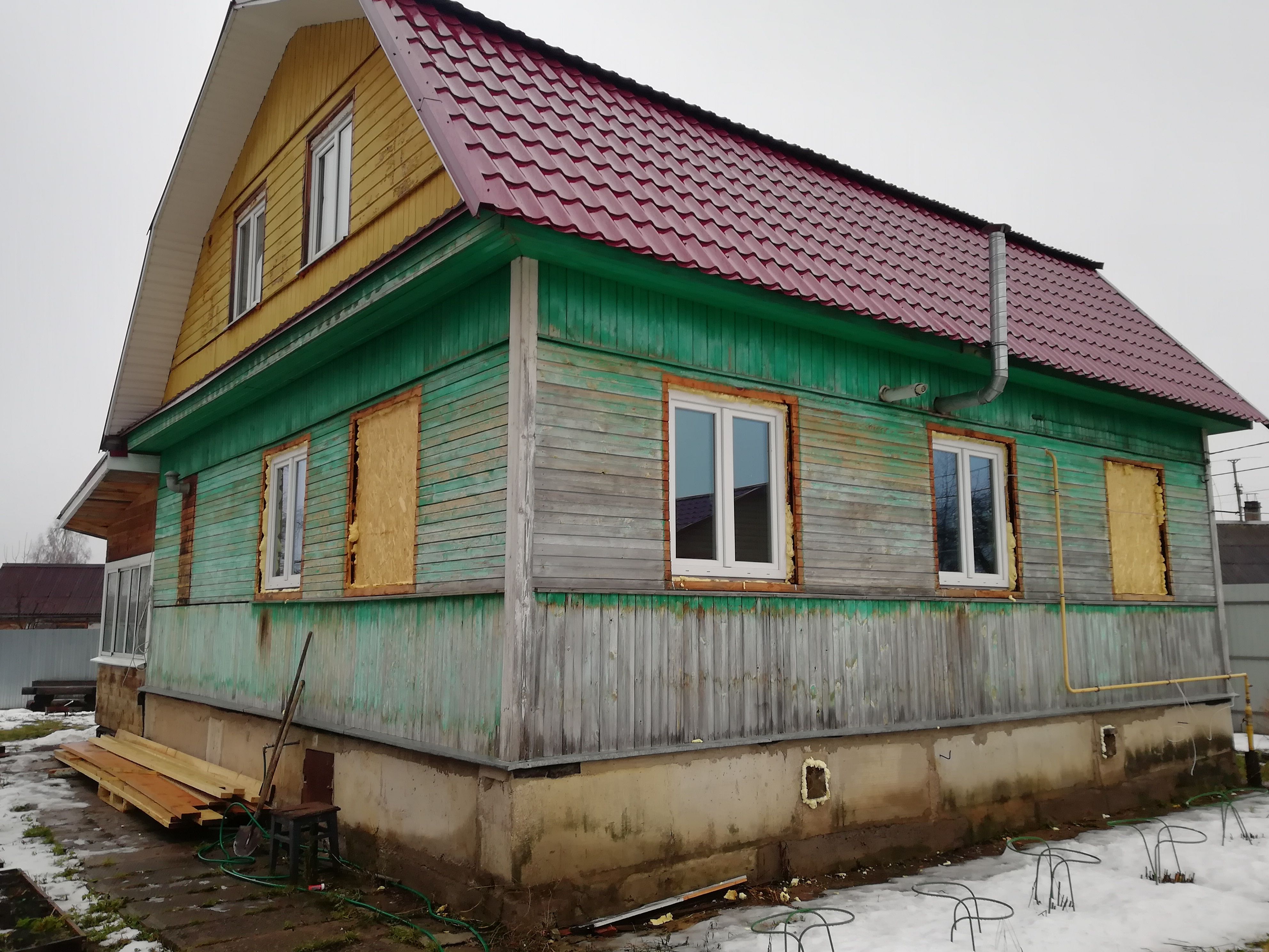 Отделка фасада и цоколя в Петергофе
