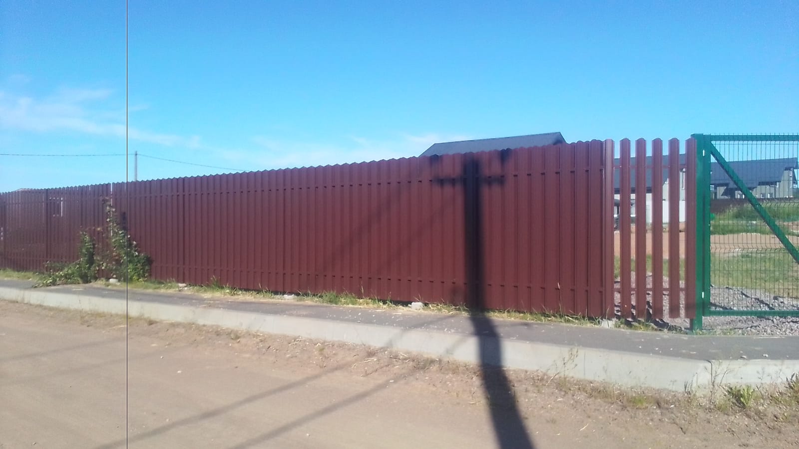Забор комбинированный