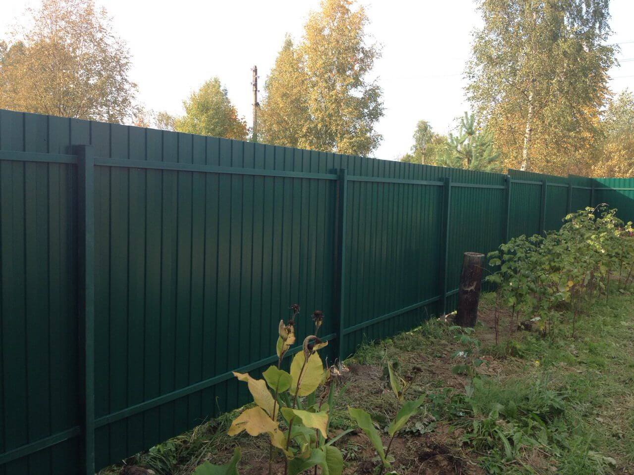 Забор из профлиста двустороннего в Кировске