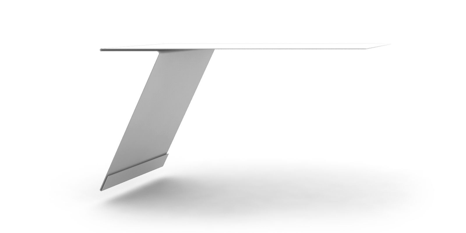 Планка карнизная фальц с покрытием PVDF, 0,5 мм, 2 м, изображение, фото | Сталь ТД
