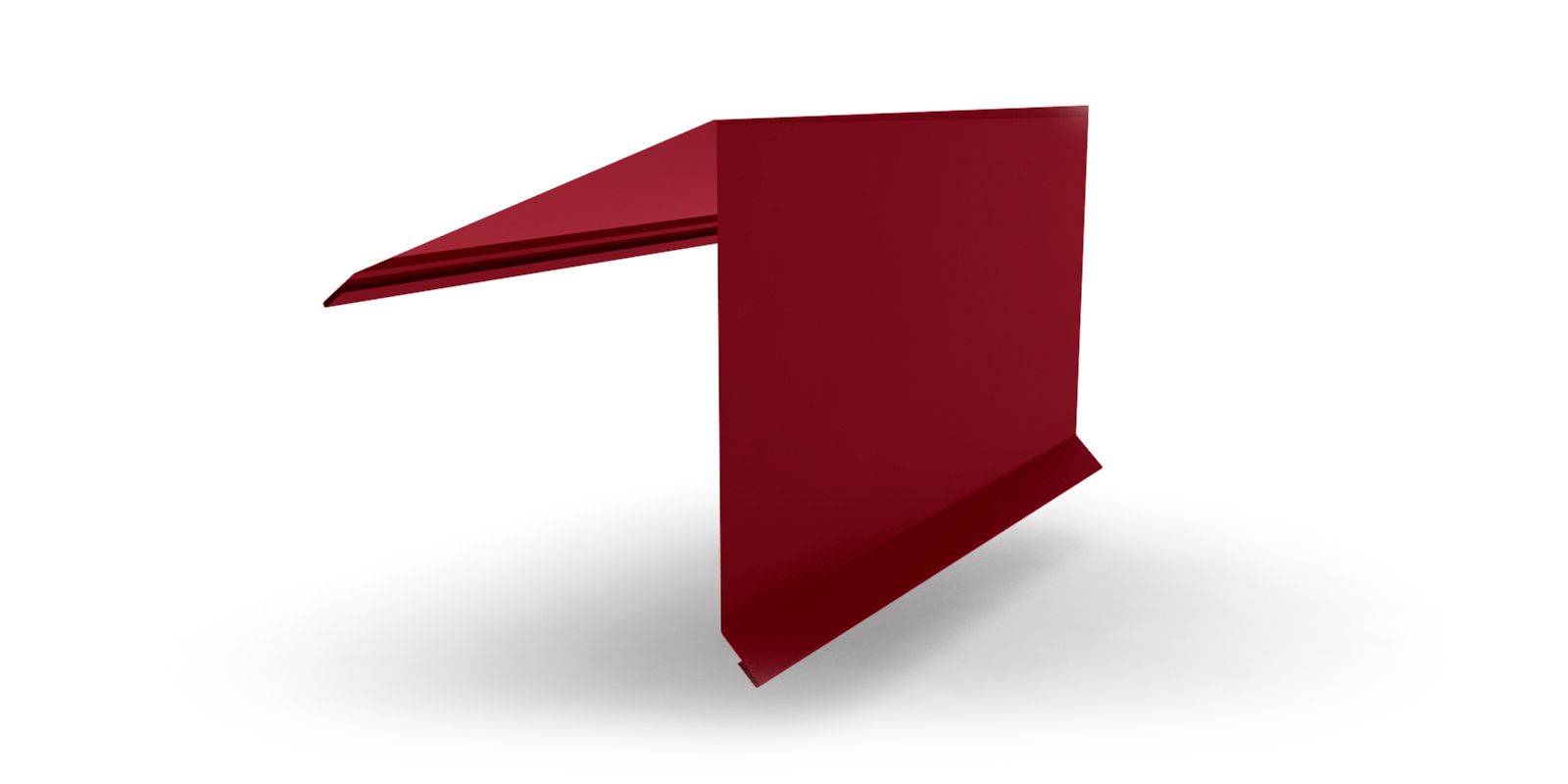 Планка конька односкатной кровли с покрытием Полиэстер, 0,45 мм, 2 м, изображение, фото | Сталь ТД