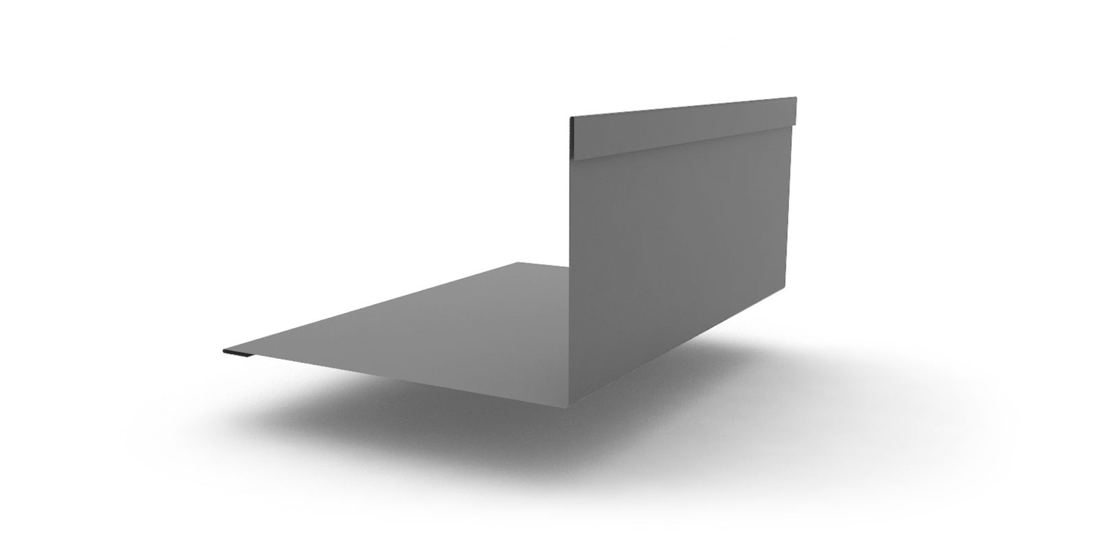 Планка примыкания к стене фальц с покрытием Satin, 0,5 мм, 2 м, изображение, фото | Сталь ТД