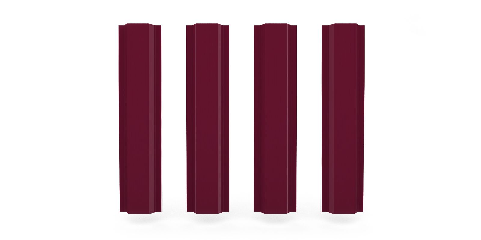 Штакетник металлический П-образный Ш*В 110 мм/2 м, классические цвета, изображение, фото | Сталь ТД