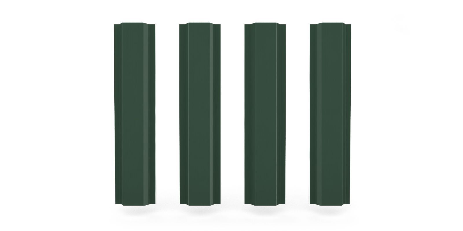 Штакетник металлический П-образный Ш*В 110 мм/1,8 м, классические цвета двухсторонний(дешевые), изображение, фото | Сталь ТД