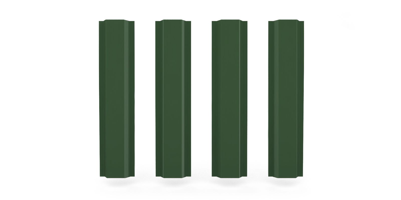 Штакетник металлический П-образный Ш*В 93 мм/1,8 м, классические цвета двухсторонний(дорогие), изображение, фото | Сталь ТД