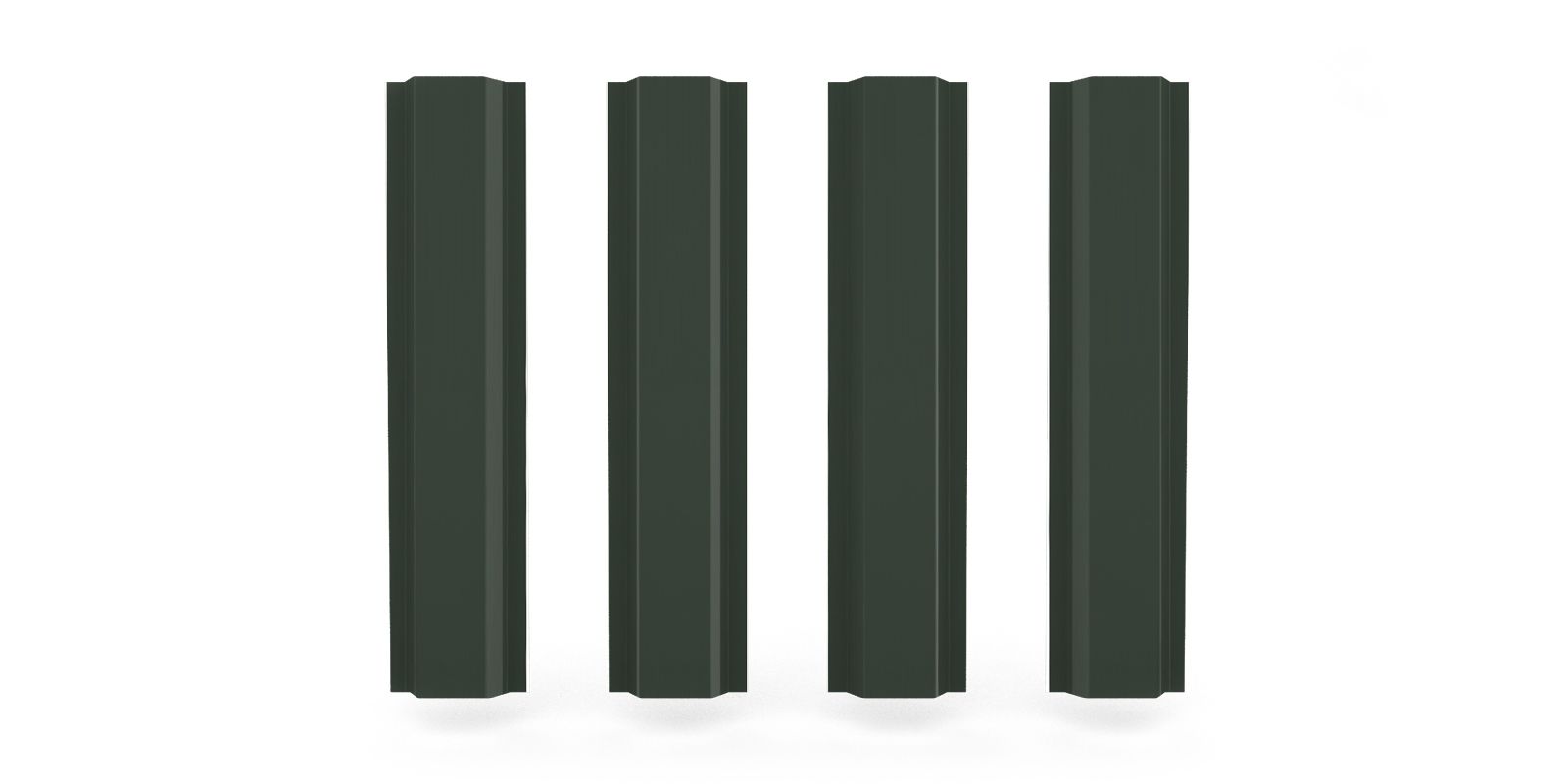 Штакетник металлический П-образный Ш*В 110 мм/2 м, классические цвета двухсторонний(дорогие), изображение, фото | Сталь ТД