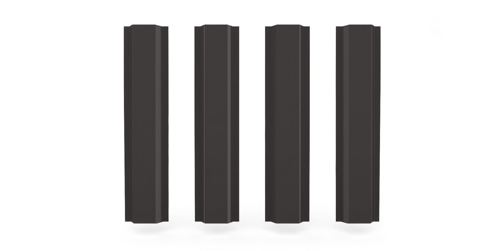 Штакетник металлический П-образный Ш*В 93 мм/1,8 м, классические цвета, изображение, фото | Сталь ТД