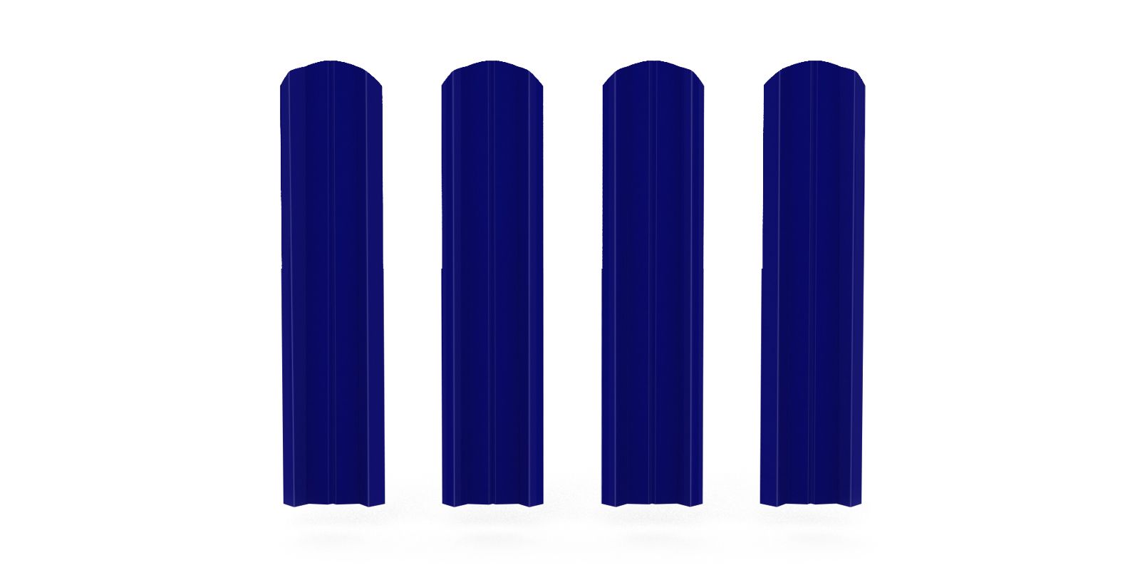 Штакетник металлический М-образный фигурный, 1,8 м, классические цвета, двусторонний, изображение, фото | Сталь ТД
