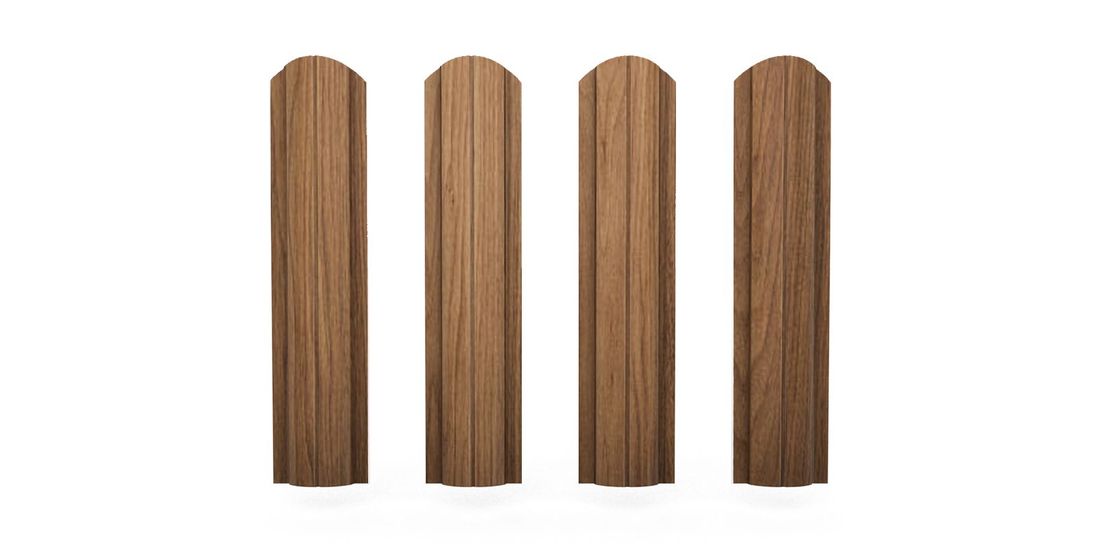 Штакетник металлический круглый фигурный