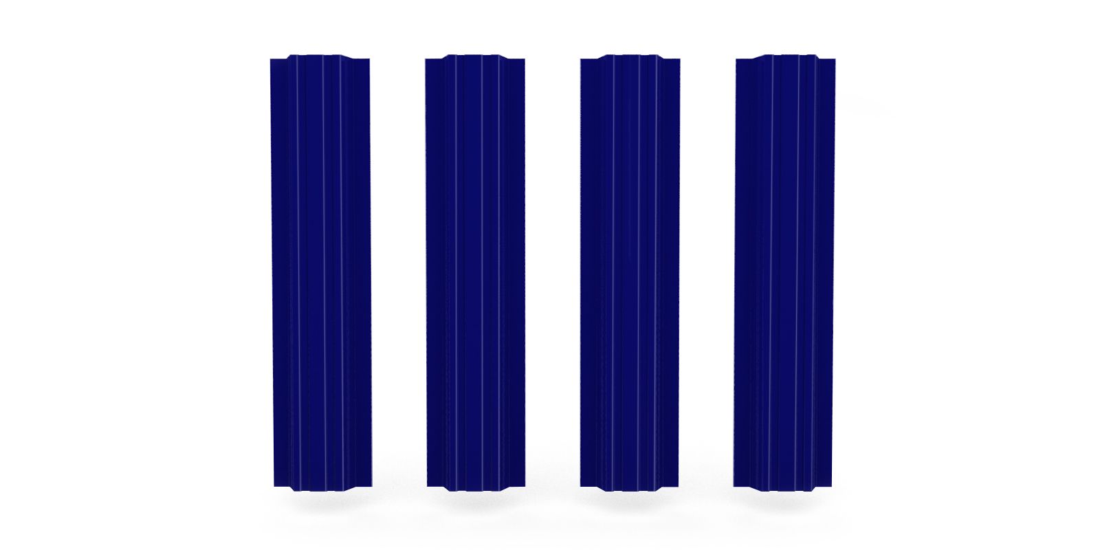 Штакетник металлический прямоугольный, 1,8 м, классические цвета, двусторонний, изображение, фото | Сталь ТД