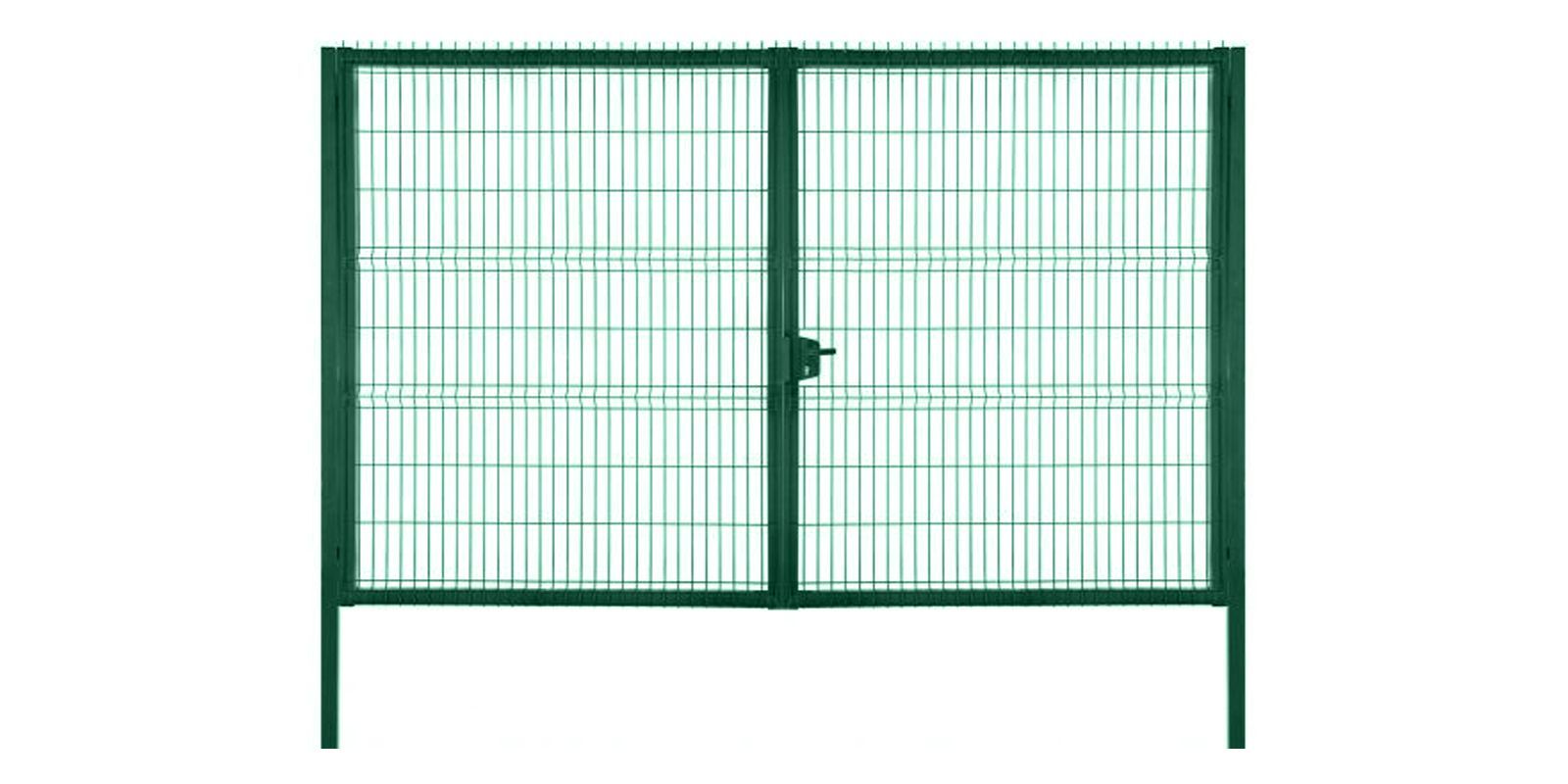 Купить Ворота для панельного ограждения Profi шириной 4,00 м с высотой сетки 2,43 м в цвете RAL 6005