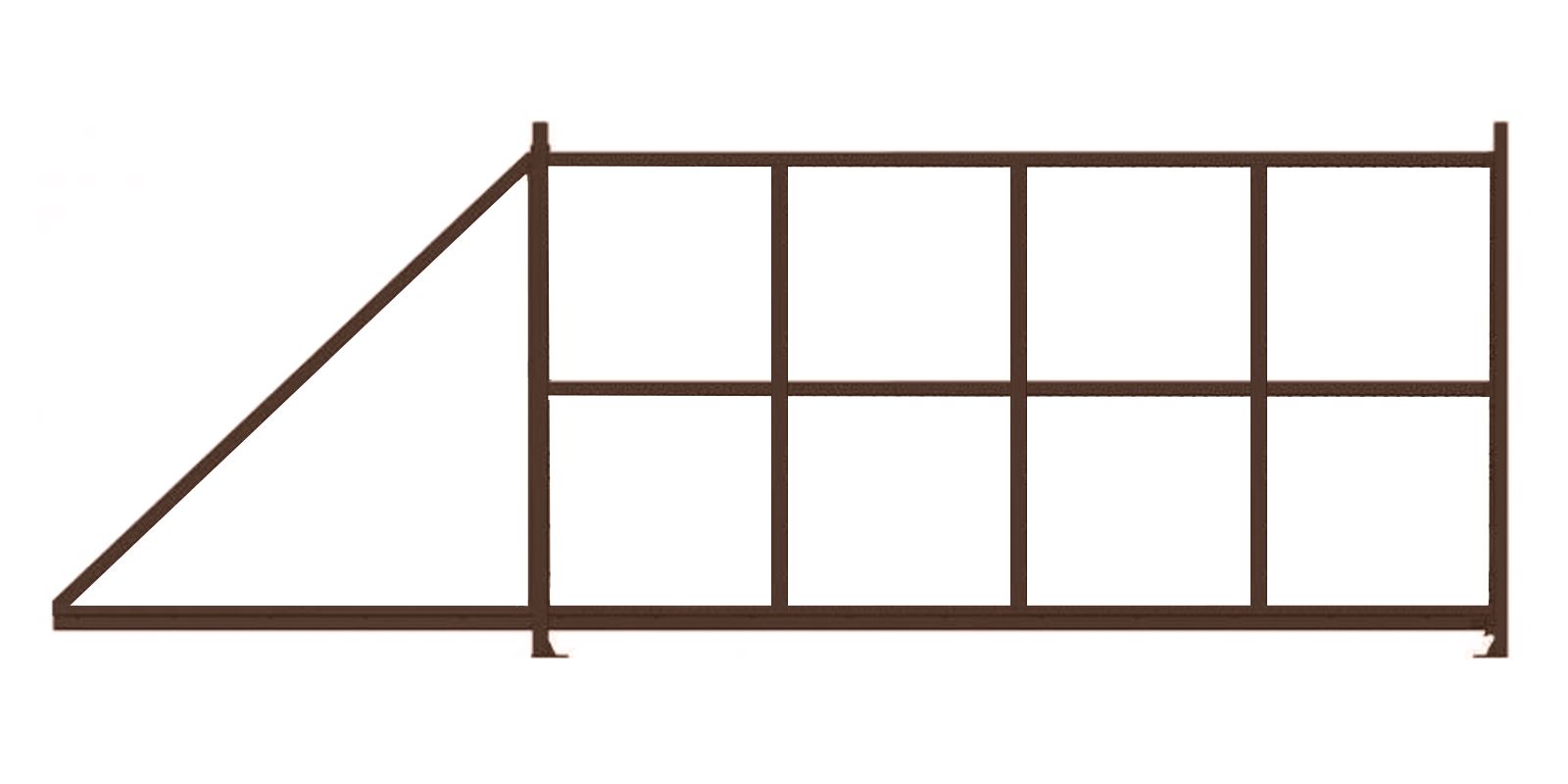 Откатные ворота стандартные 3,5 м, в комплекте с фурнитурой, изображение, фото | Сталь ТД