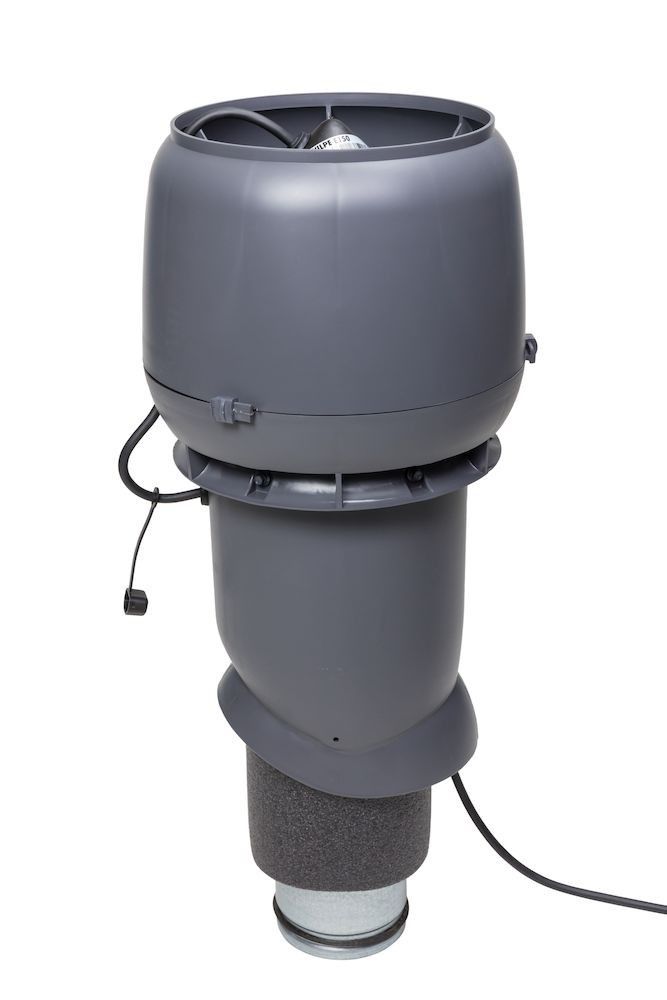 Купить Вентилятор Vilpe E190 Р 125/ 500 — вентиляционный выход с колпаком, в который встроен вентилятор, внешний Ø 225 мм, цвет — RAL 7040