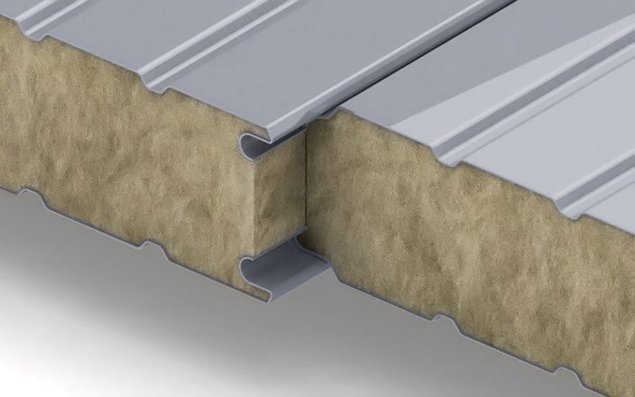 Стеновые сэндвич-панели с наполнителем из минеральной ваты