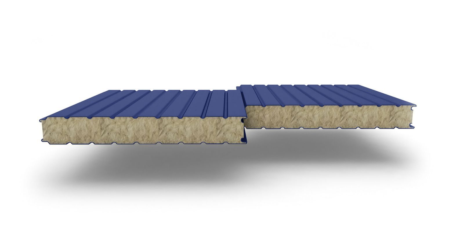 Стеновые трехслойные сэндвич-панели с наполнителем из минеральной ваты, 100 мм, ТУ, 1160 мм, изображение, фото | Сталь ТД