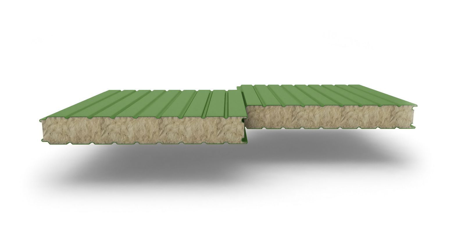 Стеновые трехслойные сэндвич-панели с наполнителем из минеральной ваты, 100 мм, ГОСТ, 1000 мм, изображение, фото | Сталь ТД