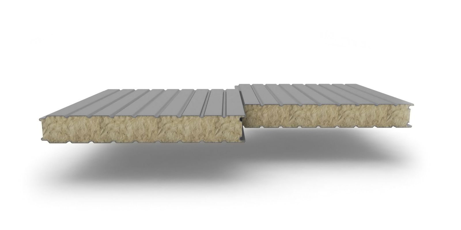 Стеновые трехслойные сэндвич-панели с наполнителем из минеральной ваты, 150 мм, ТУ, 1000 мм, изображение, фото | Сталь ТД