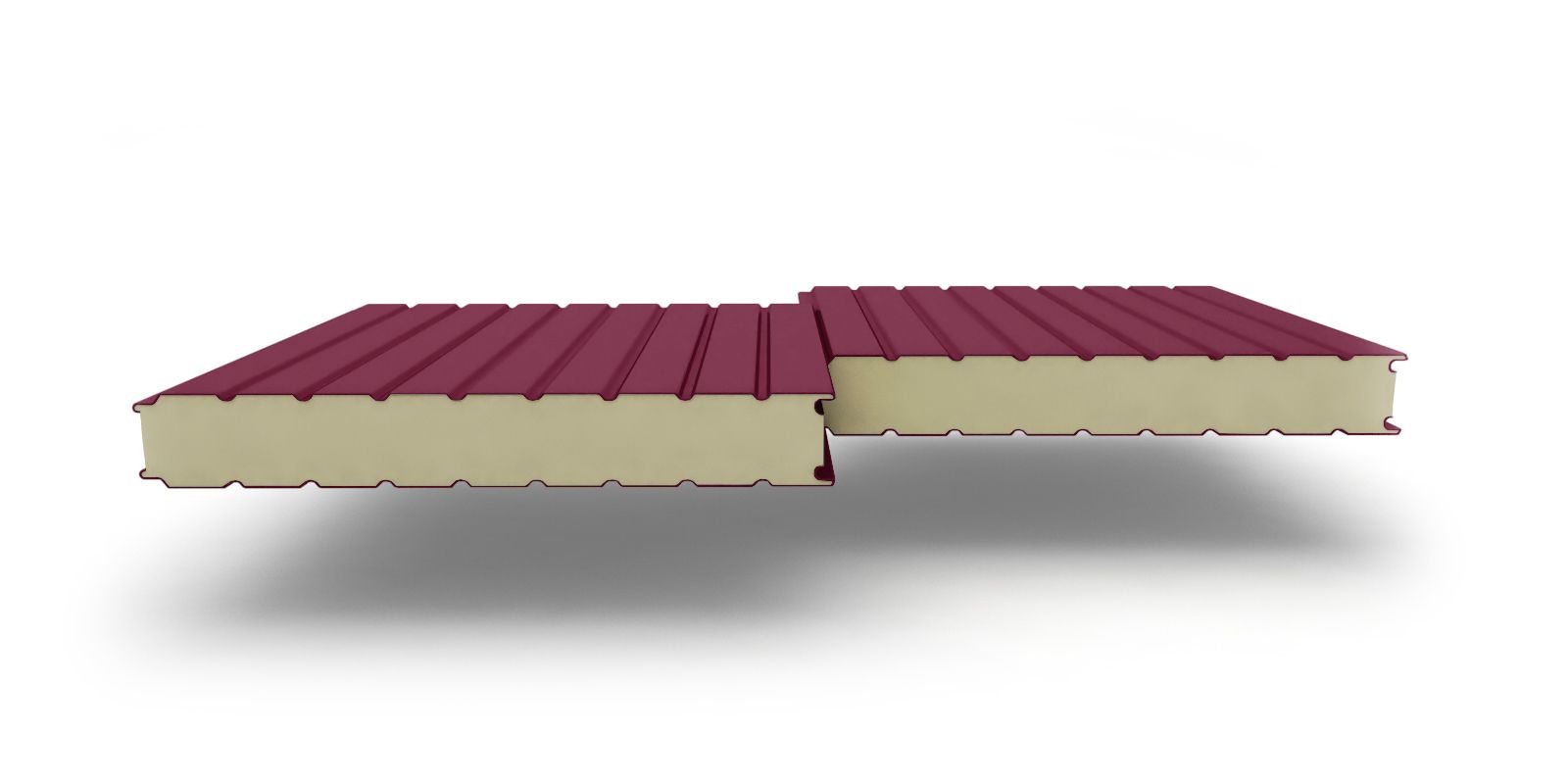 Стеновые трехслойные сэндвич-панели с наполнителем из пенополиизоцианурата, 100 мм, 1190 мм, изображение, фото | Сталь ТД