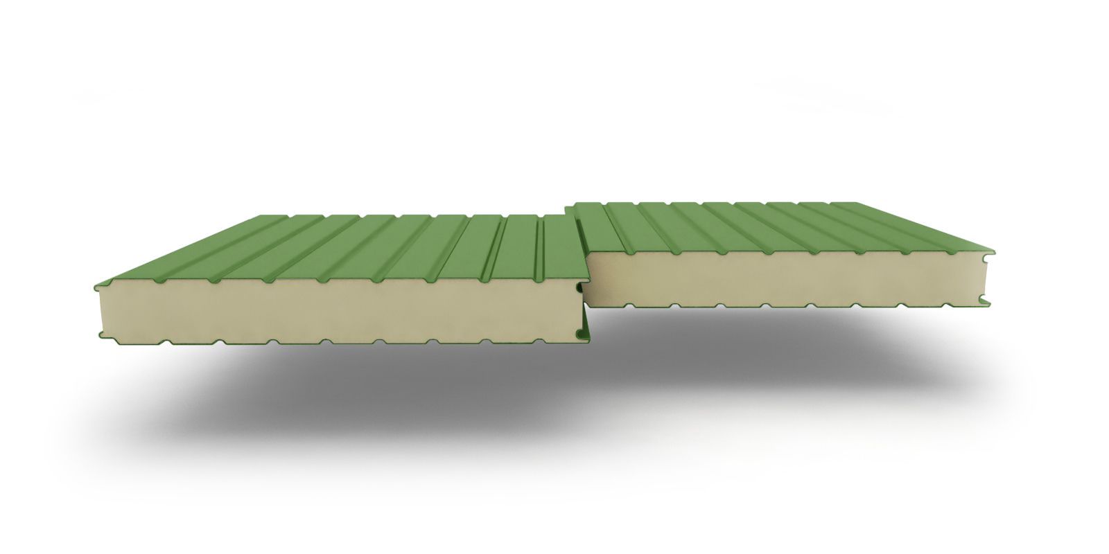 Стеновые трехслойные сэндвич-панели с наполнителем из пенополиизоцианурата, 60 мм, 1190 мм, изображение, фото | Сталь ТД
