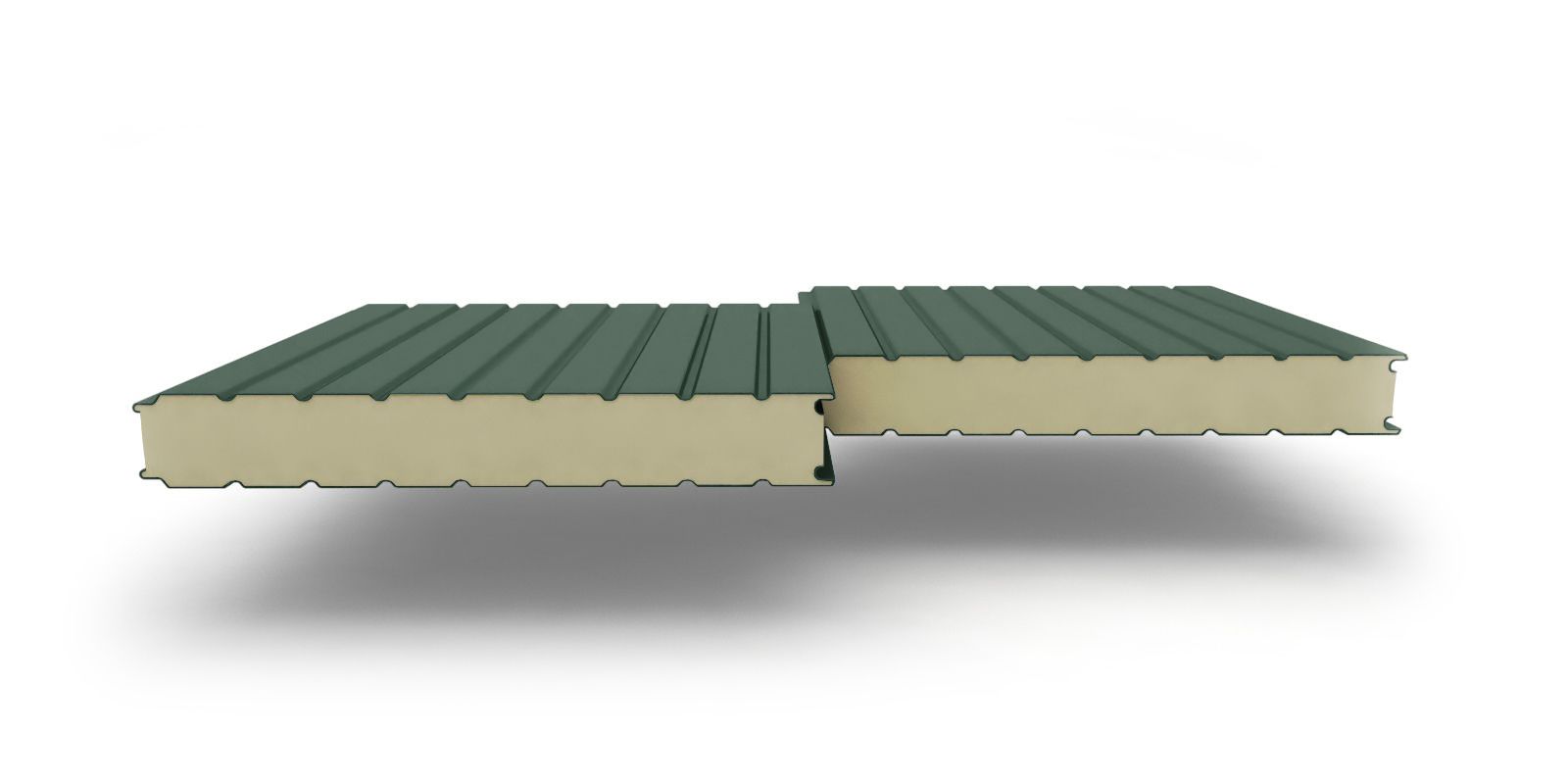 Стеновые трехслойные сэндвич-панели с наполнителем из пенополиизоцианурата, 150 мм, 1190 мм, изображение, фото | Сталь ТД