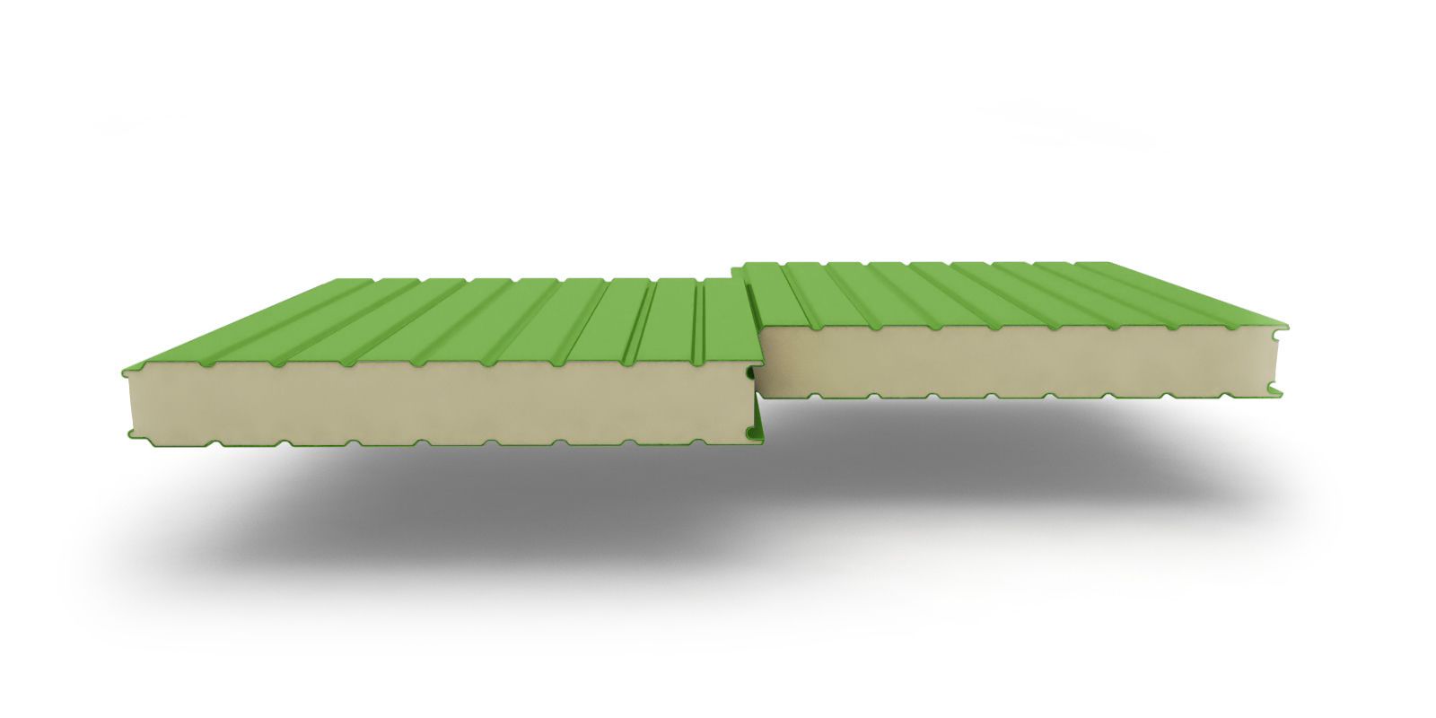 Стеновые трехслойные сэндвич-панели с наполнителем из пенополиизоцианурата, 50 мм, 1000 мм, изображение, фото | Сталь ТД