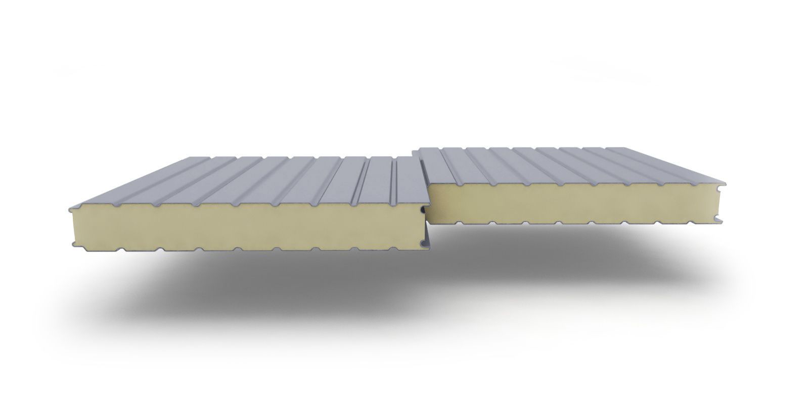 Стеновые трехслойные сэндвич-панели с наполнителем из пенополиизоцианурата, 60 мм, 1000 мм, изображение, фото | Сталь ТД