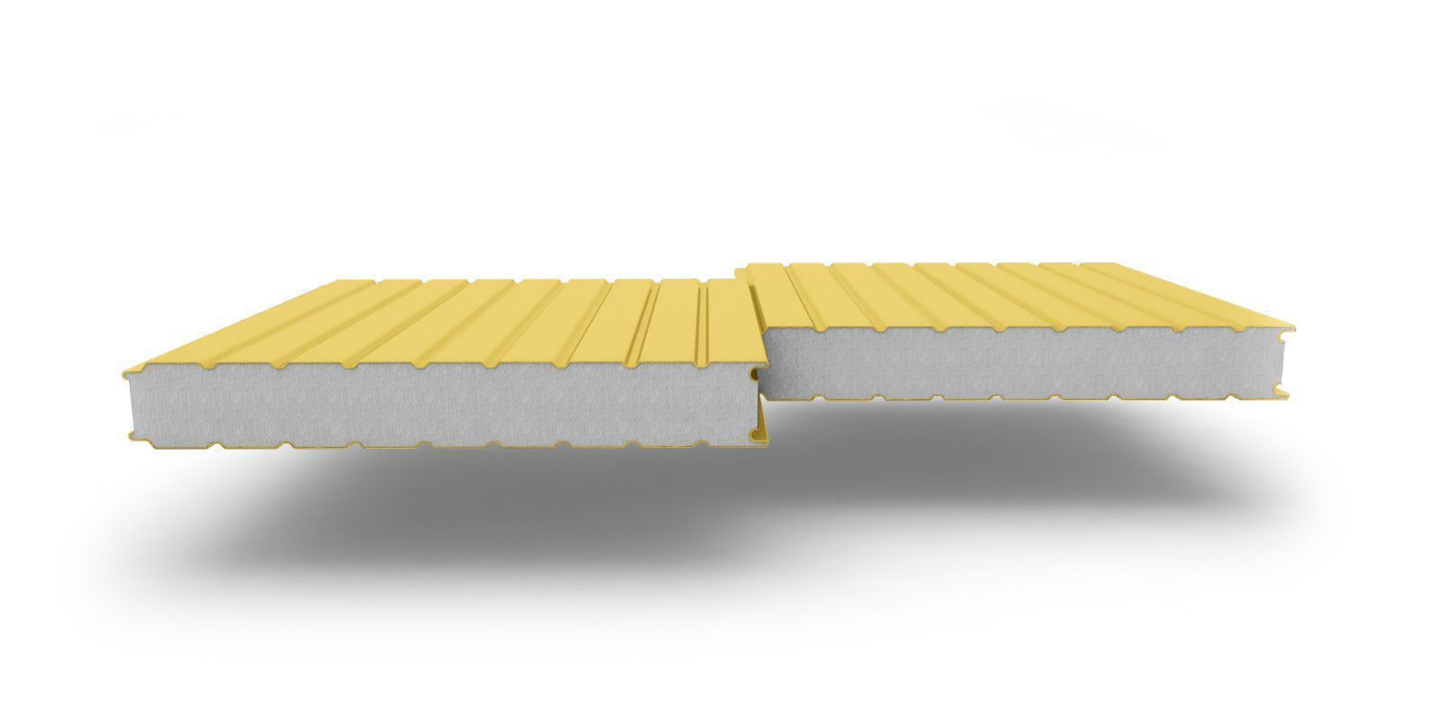 Стеновые трехслойные сэндвич-панели с наполнителем из пенополистирола, 80 мм, 1160 мм, изображение, фото | Сталь ТД
