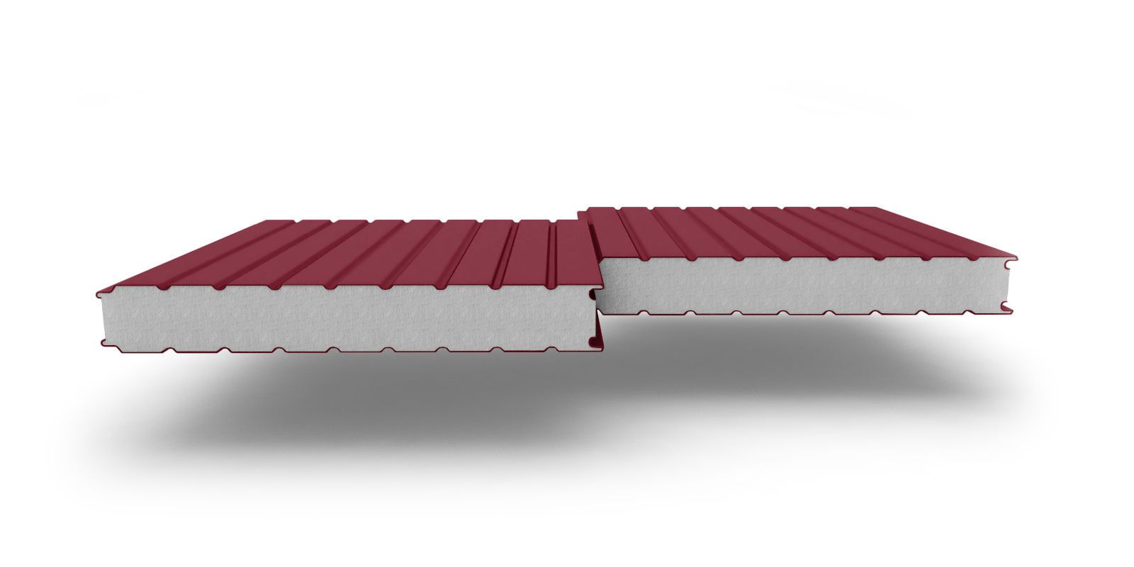 Стеновые трехслойные сэндвич-панели с наполнителем из пенополистирола, 100 мм, 1000 мм, изображение, фото | Сталь ТД