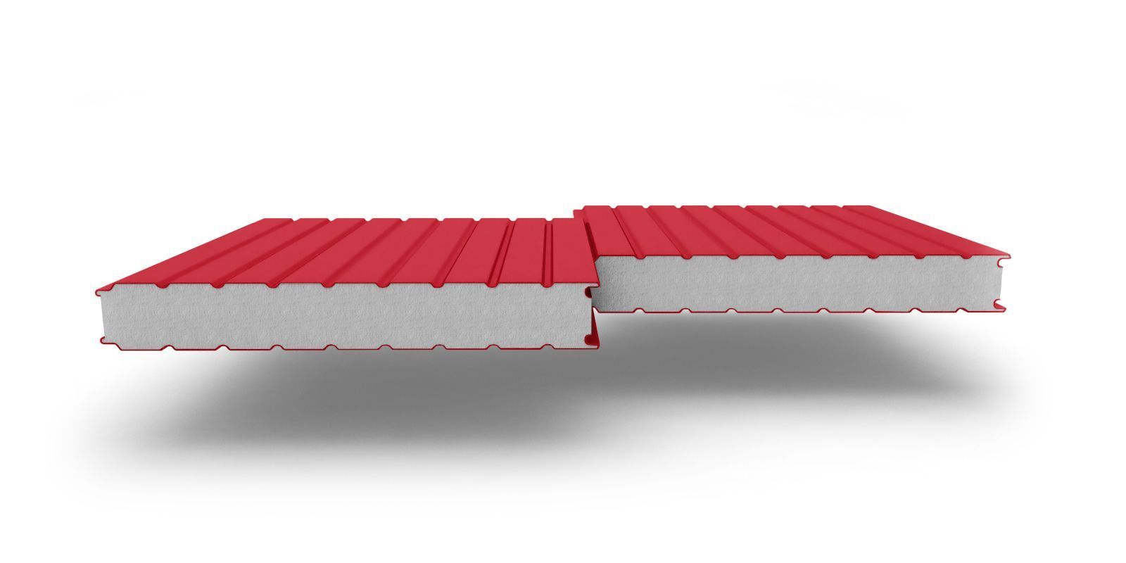 Стеновые трехслойные сэндвич-панели с наполнителем из пенополистирола, 60 мм, 1160 мм, изображение, фото | Сталь ТД