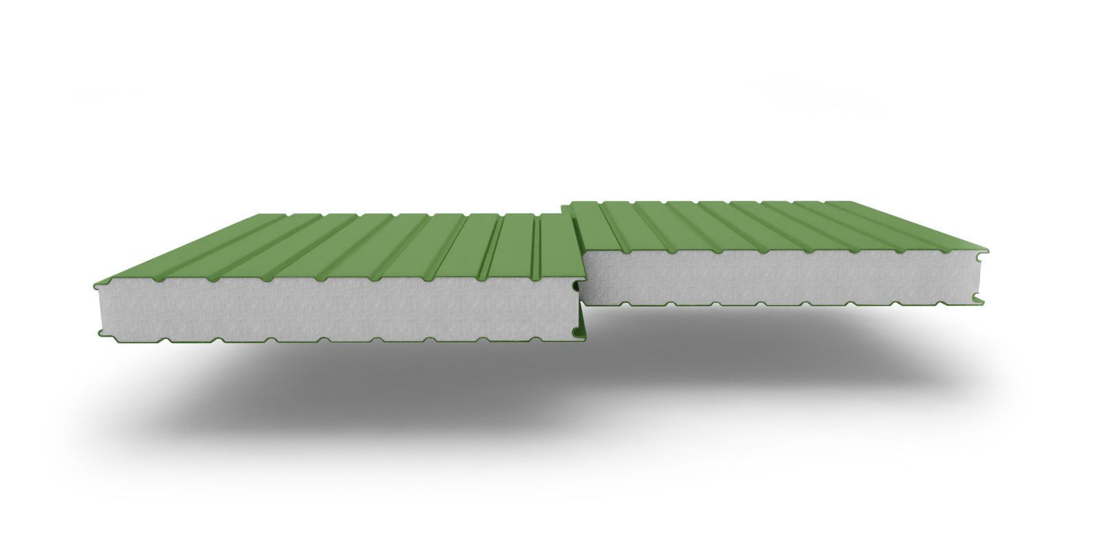 Стеновые трехслойные сэндвич-панели с наполнителем из пенополистирола, 50 мм, 1000 мм, изображение, фото | Сталь ТД