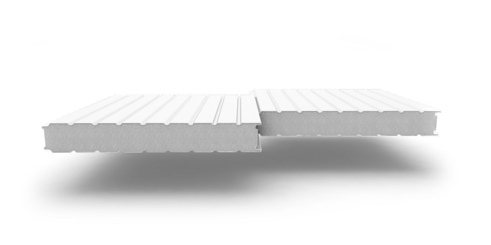 Стеновые трехслойные сэндвич-панели с наполнителем из пенополистирола, 100 мм, 1000 мм, изображение, фото | Сталь ТД