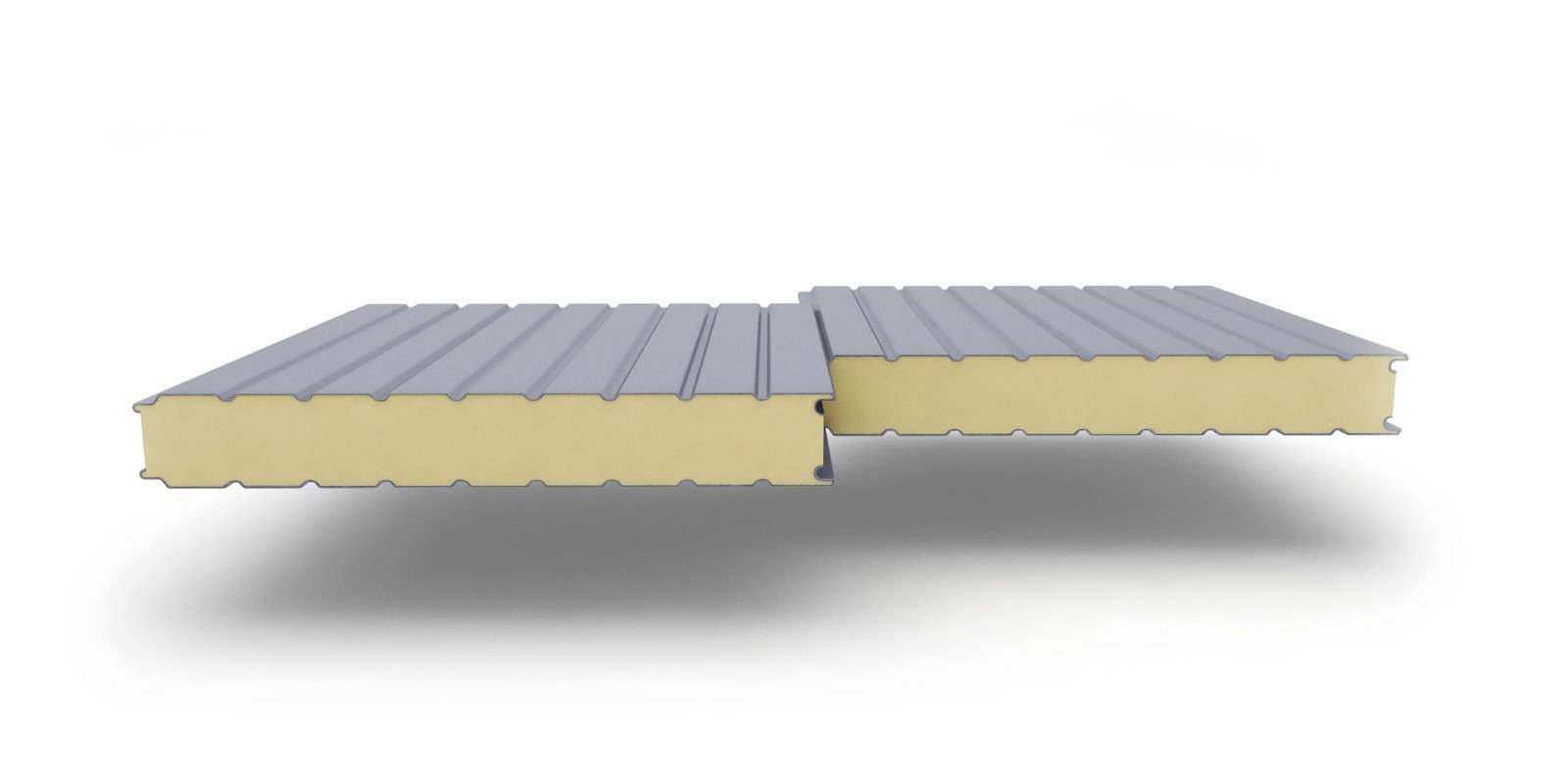 Стеновые трехслойные сэндвич-панели с наполнителем из пенополиуретана, 150 мм, 1190 мм, изображение, фото | Сталь ТД